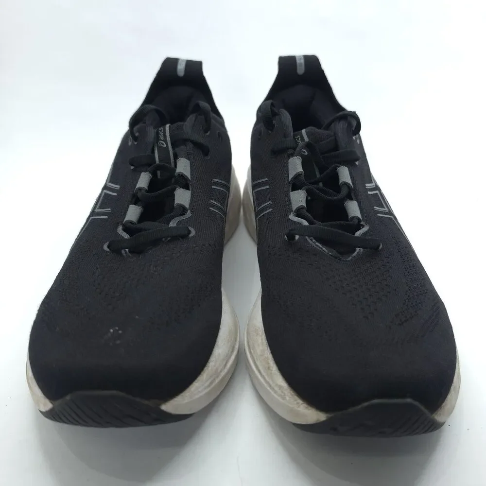 ASICS Gel Nimbus 26 Black White Mens Size 9.5 1011b794